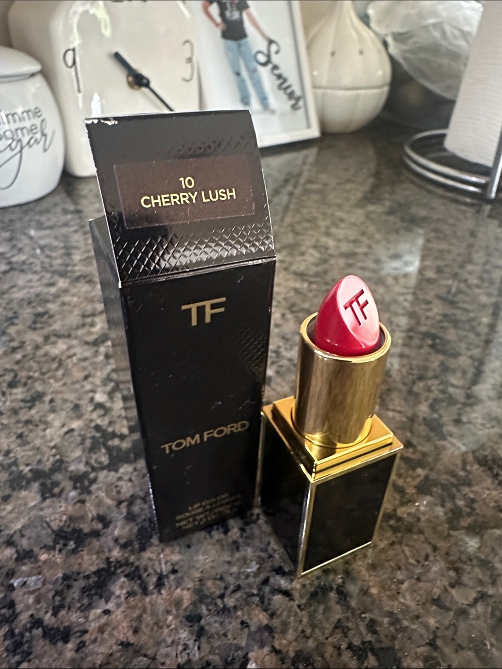 Tom Ford Black & Gold Lipstick Box - Cherry Lush (10)